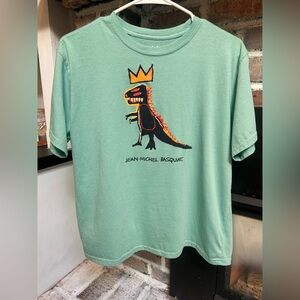 Jean-Michel Basquiat teal green t-shirt Large